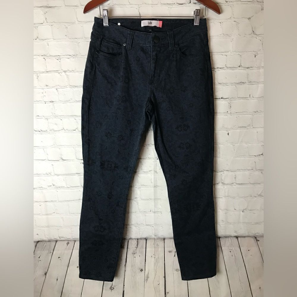 CAbi Skinny Patterened Jeans Size 6